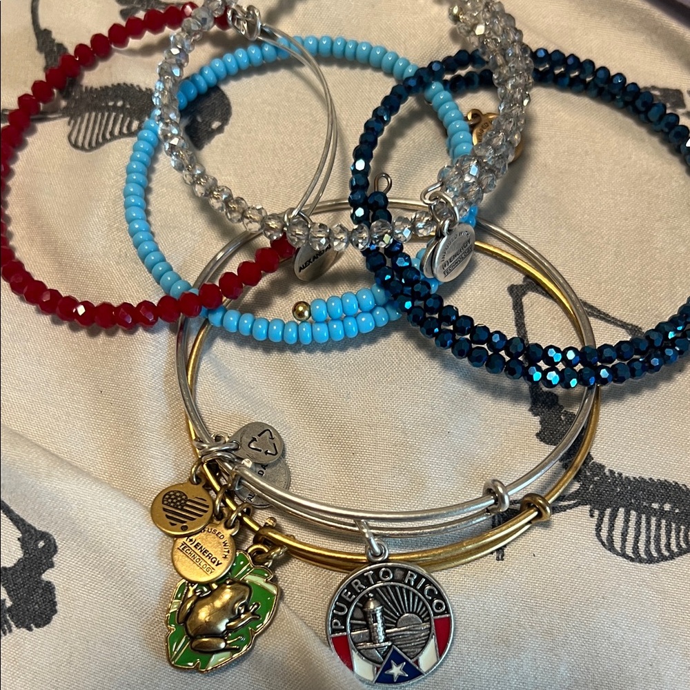 Alex and Ani Multicolor Charm Bracelet Set